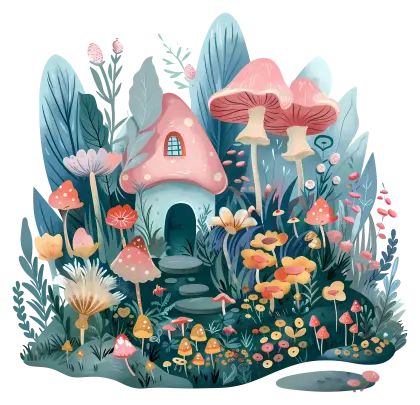 Whimsical Mushroom House