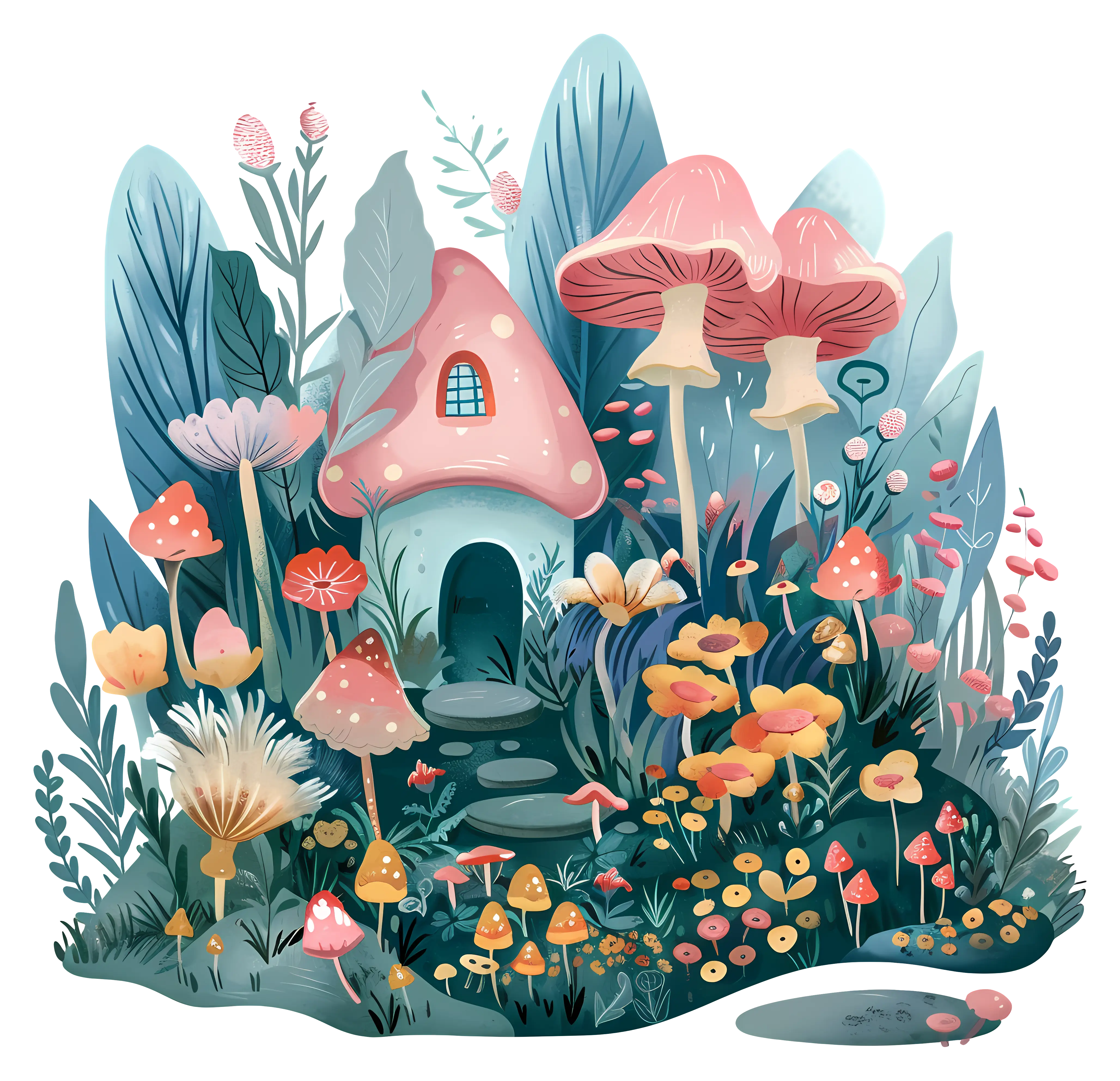 Whimsical Mushroom House