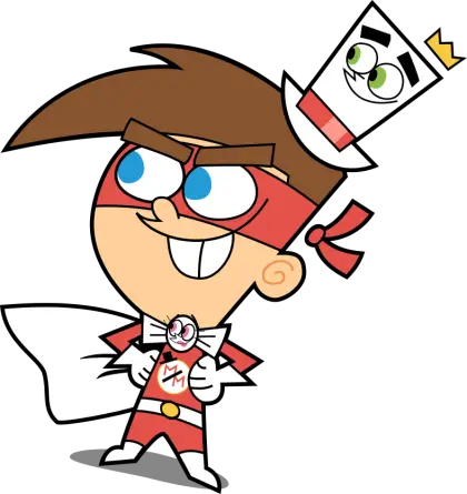 Cartoon Superhero Boy in Costume