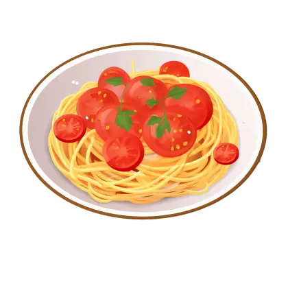 Spaghetti with Cherry Tomatoes and Fresh Parsley