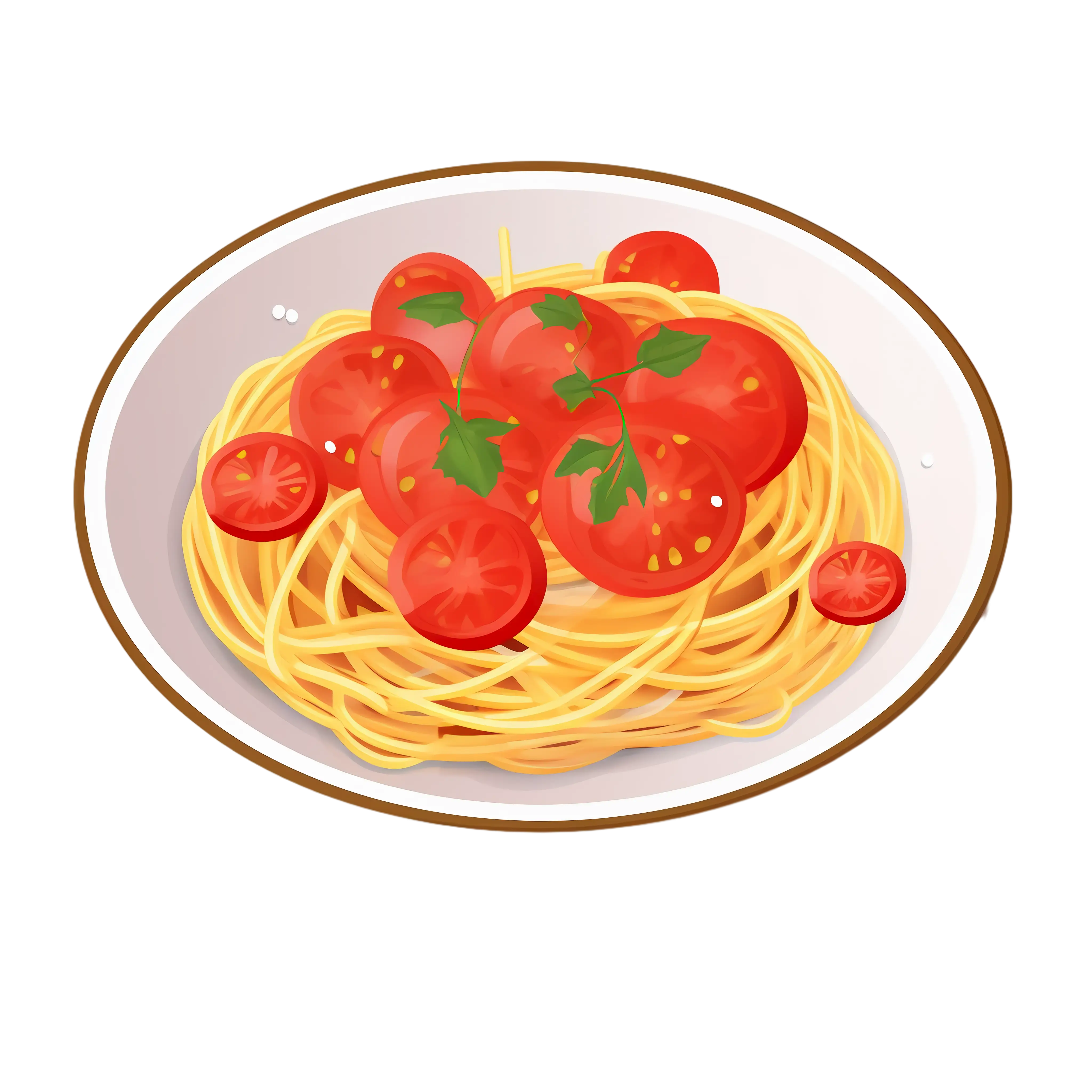 Spaghetti with Cherry Tomatoes and Fresh Parsley