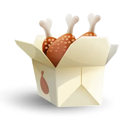 Fried Chicken in Takeout Box