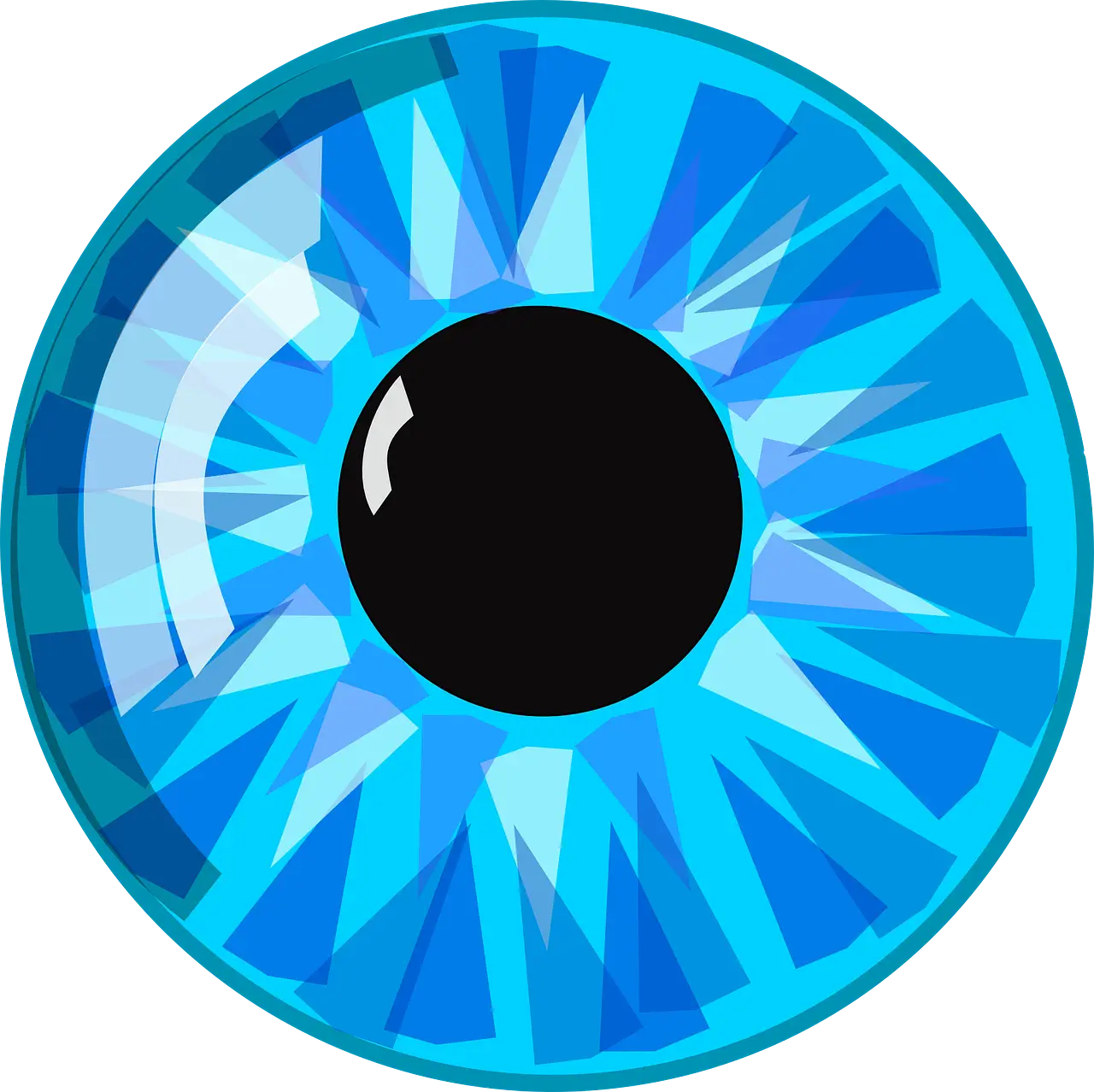 Blue Cartoon Eye Illustration