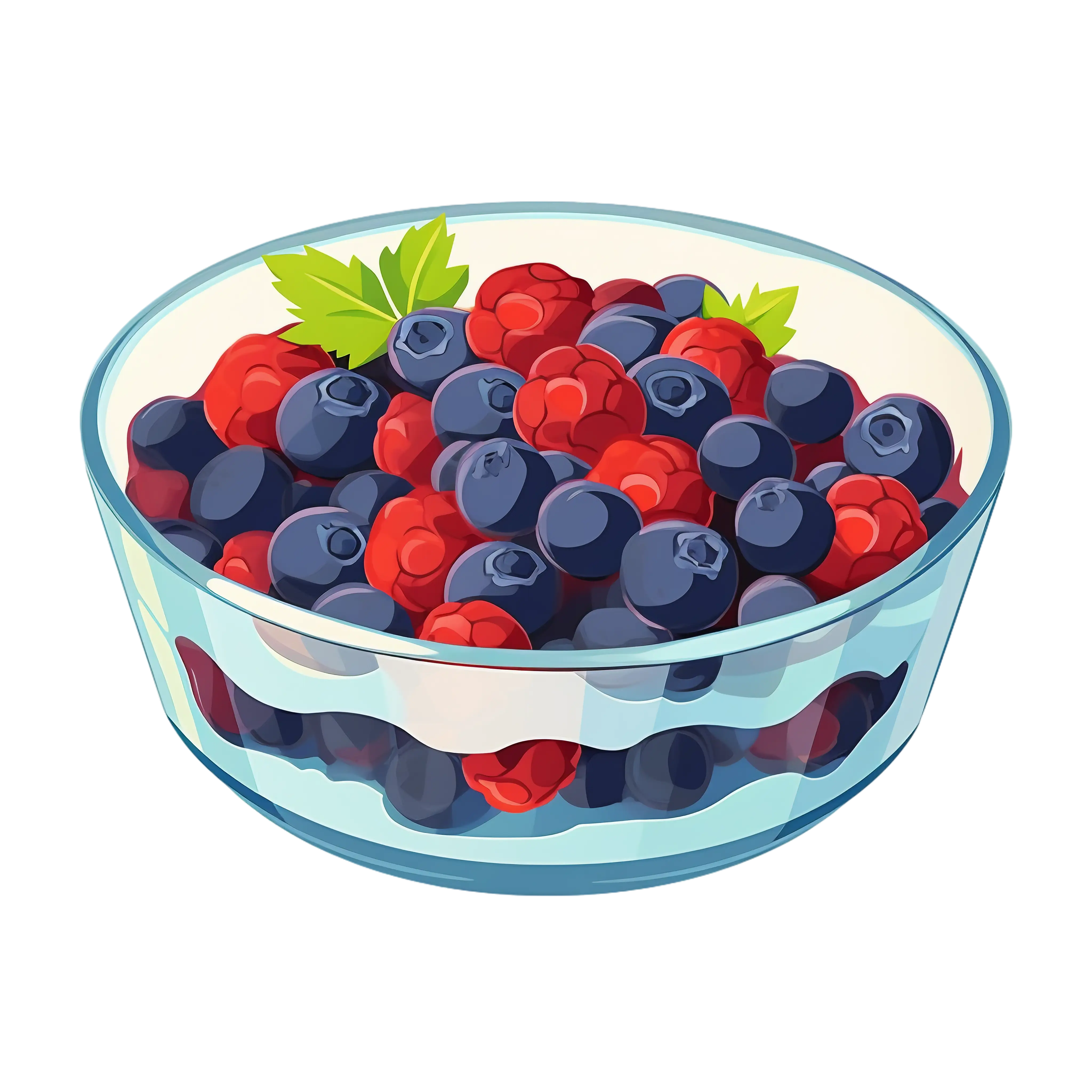 Glass Bowl Filled with Fresh Berries