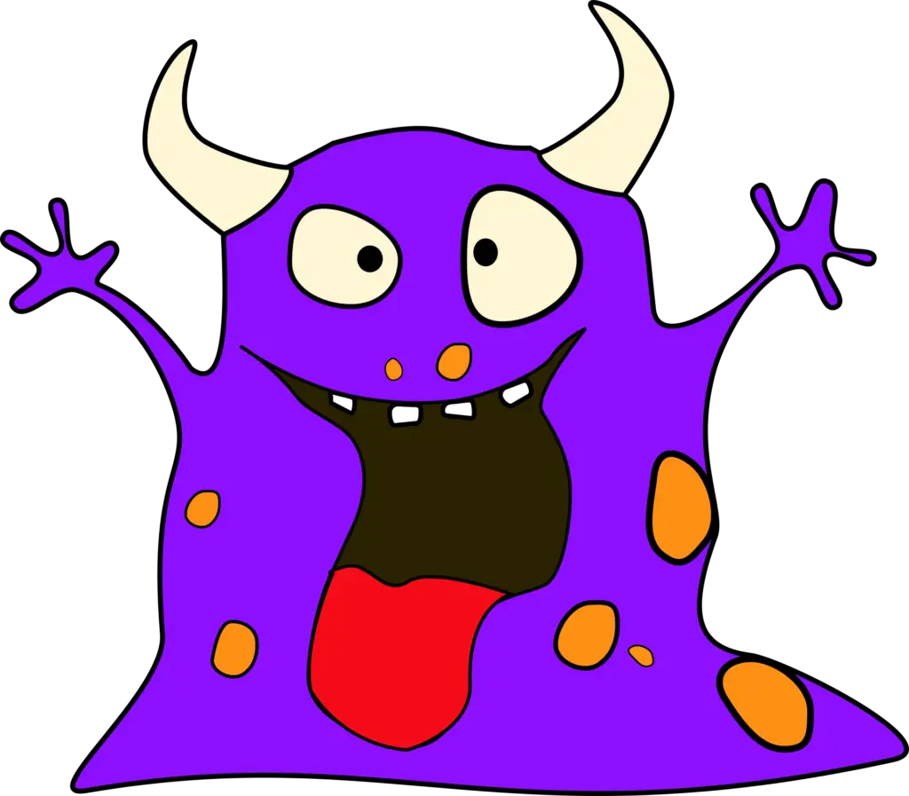 Purple Cartoon Monster