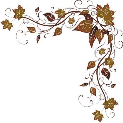 Beautiful Decorative Autumn Leaves Corner Design
