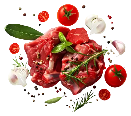 Raw Meat with Vegetables and Herbs