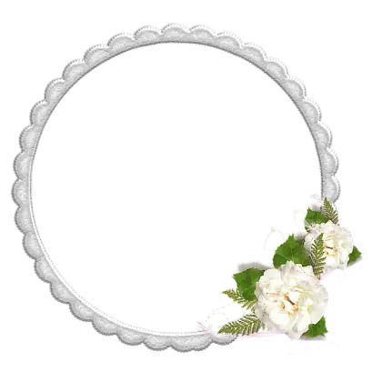 Delicate Floral Circle Frame