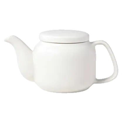 Classic White Ceramic Teapot