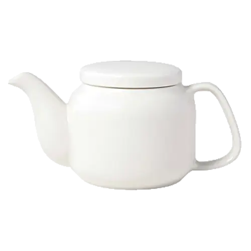 Classic White Ceramic Teapot