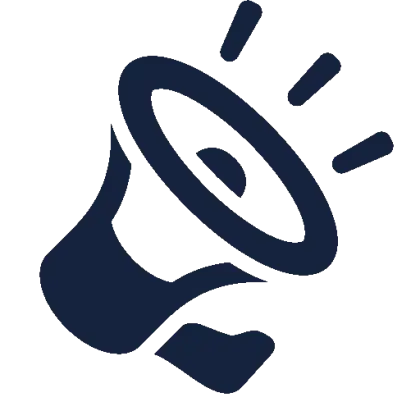 Simple Megaphone Icon for Announcements