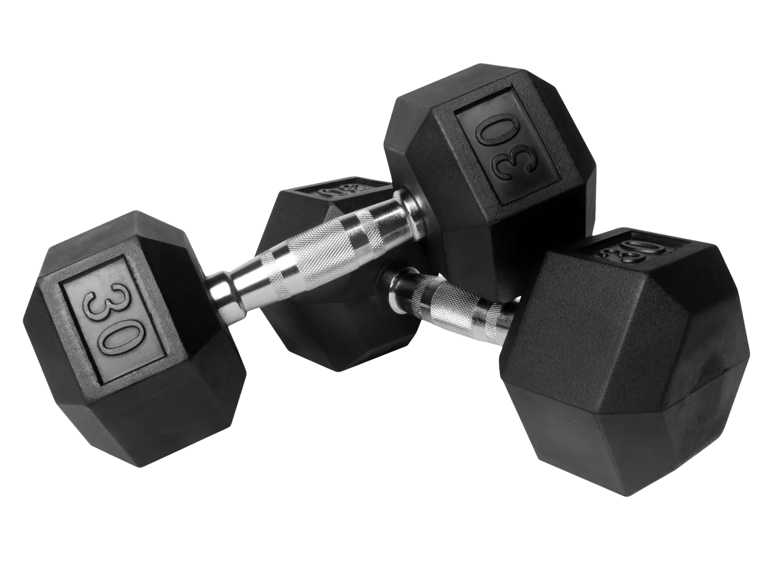 Hexagonal Black Dumbbells for Strength Training