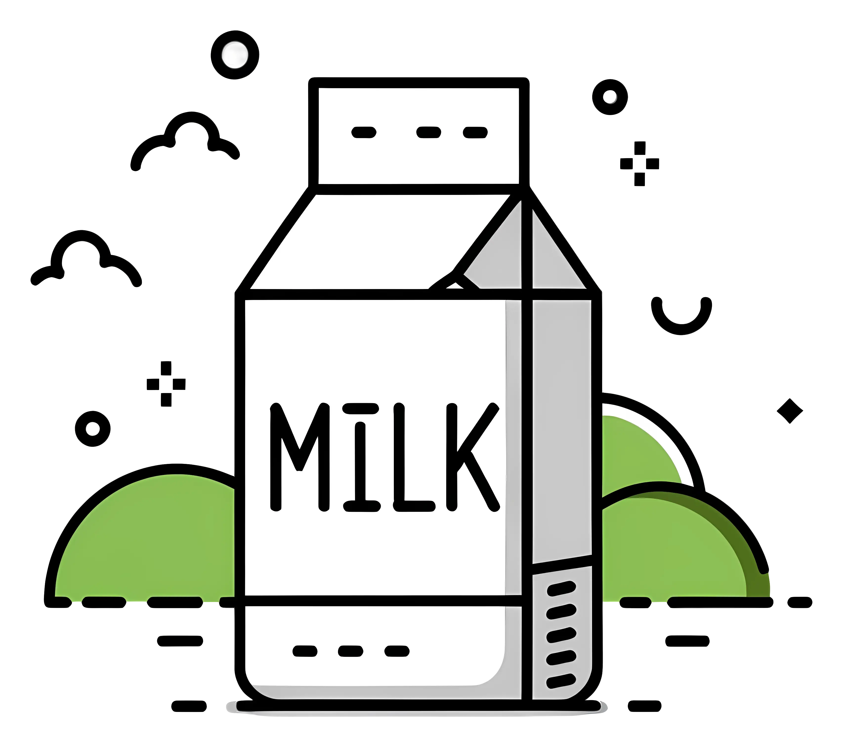 Milk Carton with Background