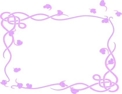 Purple Floral Decorative Frame