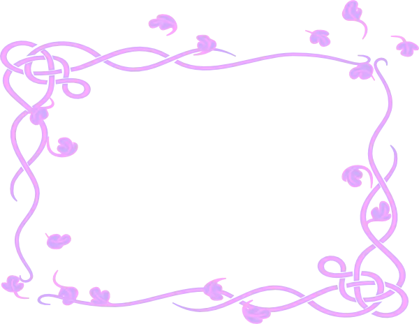 Purple Floral Decorative Frame