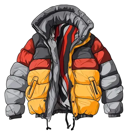 Colorful Padded Winter Jacket Design