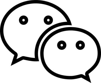 WeChat Communication Logo with Speech Bubbles