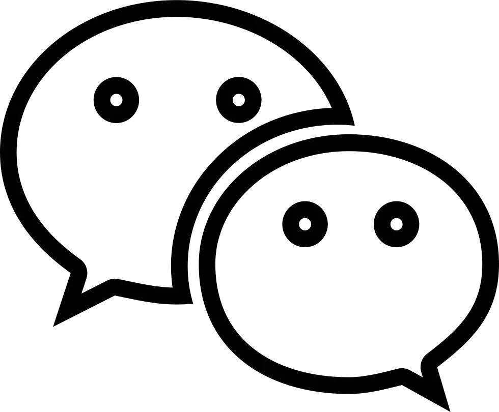 WeChat Communication Logo with Speech Bubbles