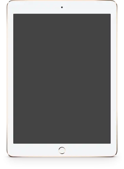 White Tablet Device with Black Screen