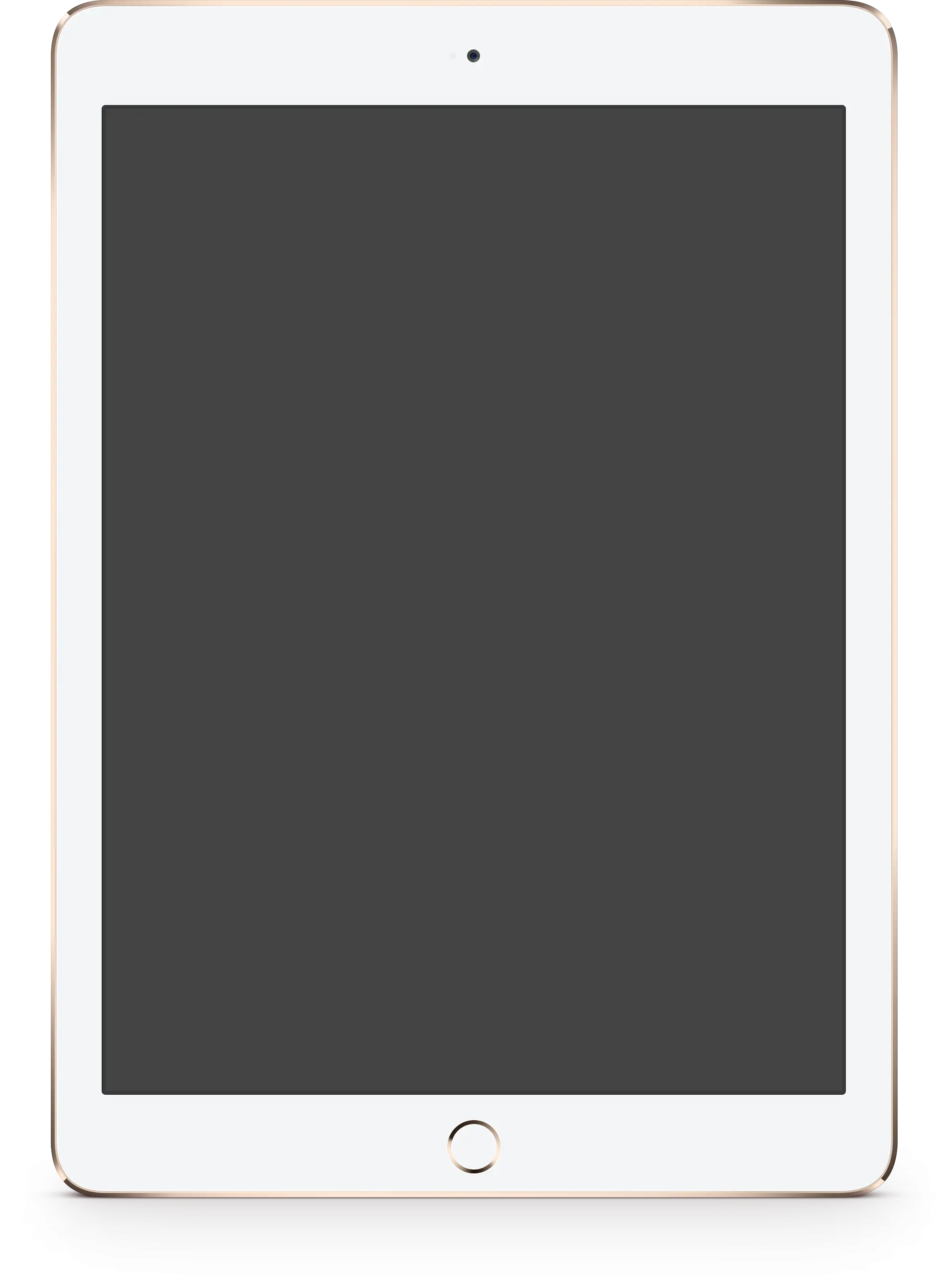 White Tablet Device with Black Screen