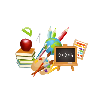 Colorful School Supplies for Education