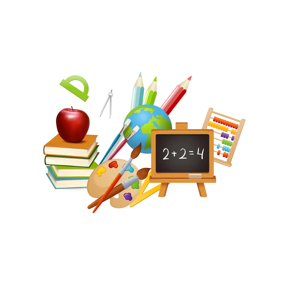 Colorful School Supplies for Education