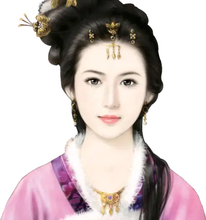 Detailed Illustration of a Beautiful Woman in Traditional Attire