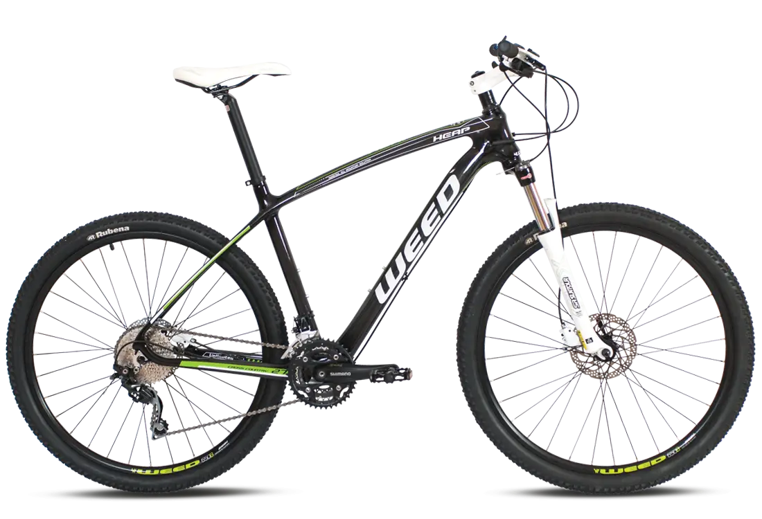 Black Mountain Bike with Green Accents for Off-Road Adventures