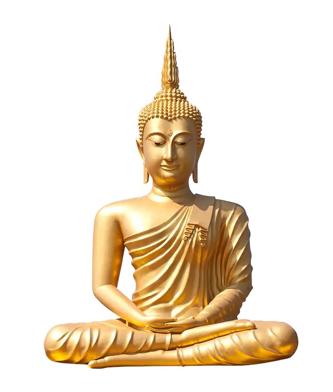 Golden Buddha Sculpture in Meditation Pose