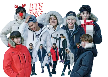 Group of People in Winter Clothing