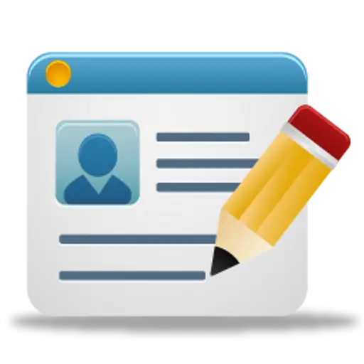 Online Account Form with Pencil Icon
