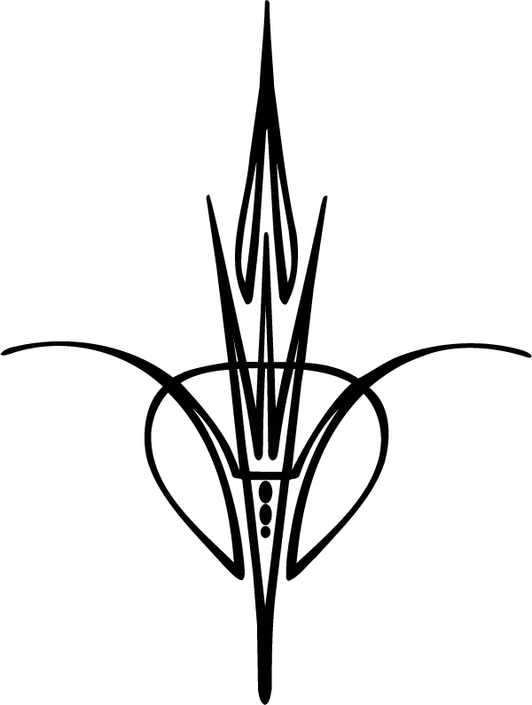 Abstract Black Pinstripe Design