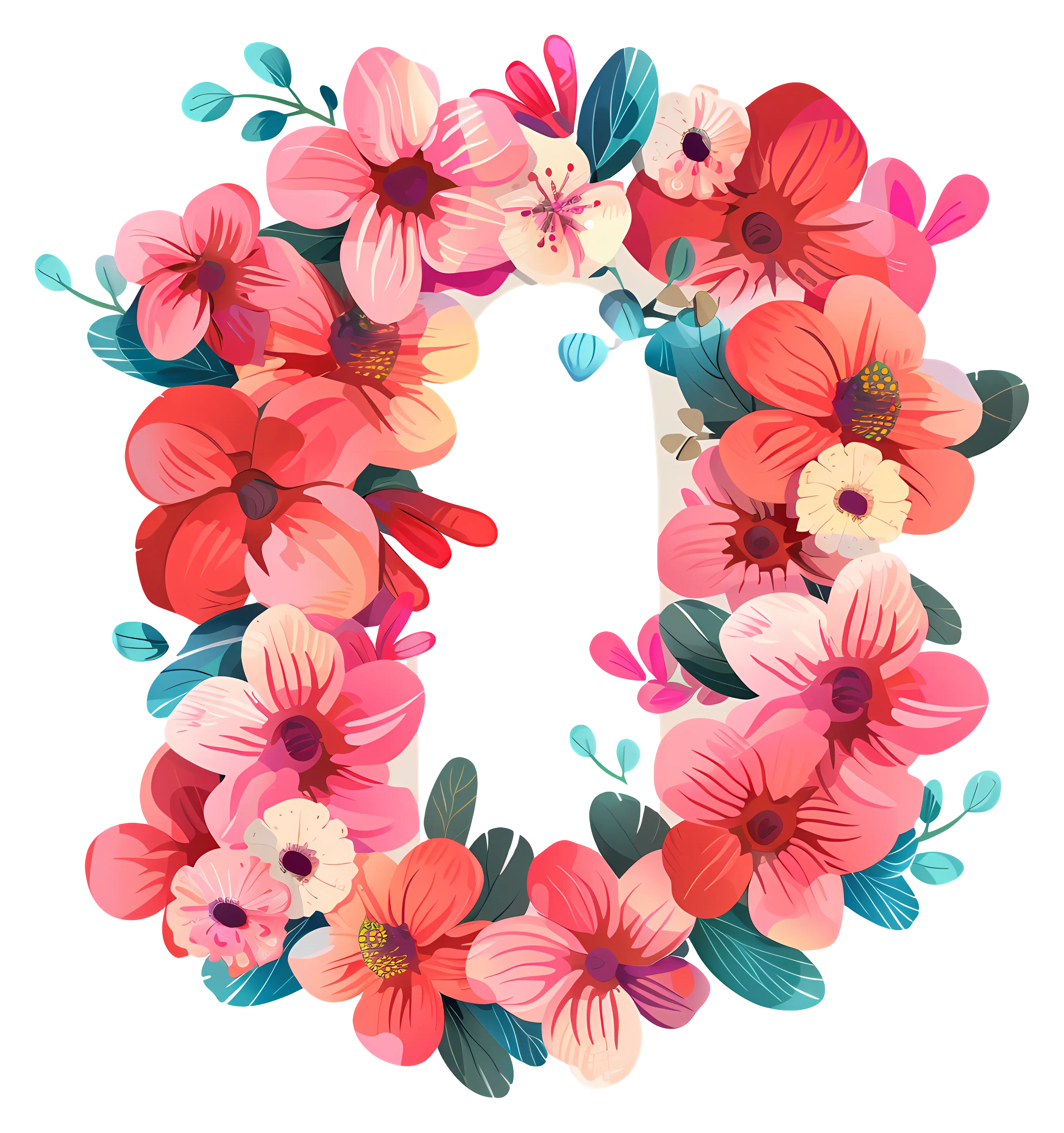 Colorful Floral Wreath