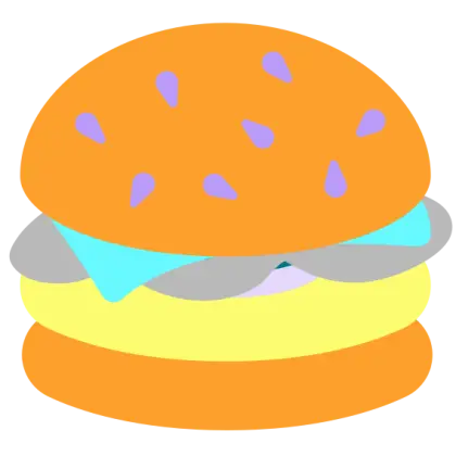 Cartoon Style Cheeseburger Illustration