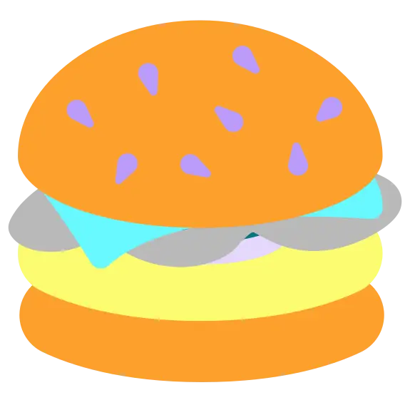 Cartoon Style Cheeseburger Illustration