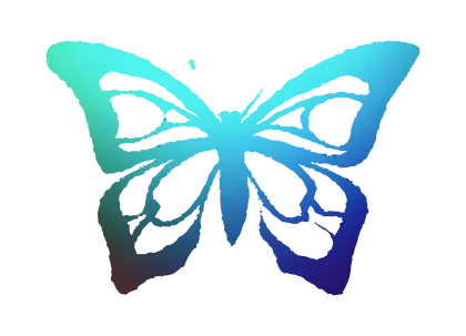 Stylized Blue Gradient Butterfly Design