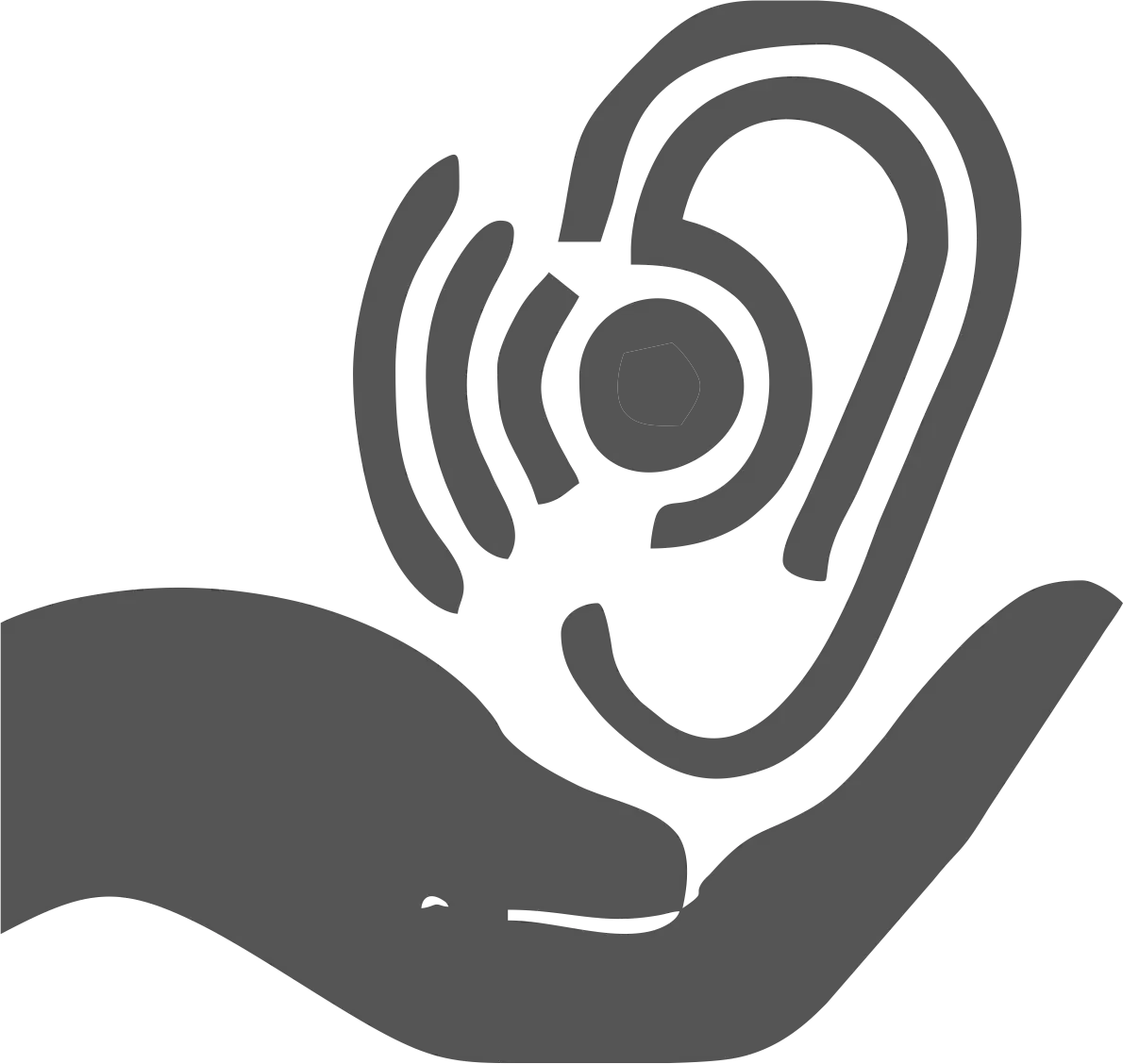 Ear and Hand Symbol