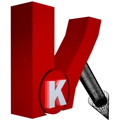 Bold Red Letter K Graphic Design