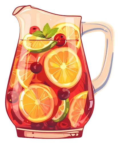 Refreshing Jug of Fruit Punch with Citrus and Berries