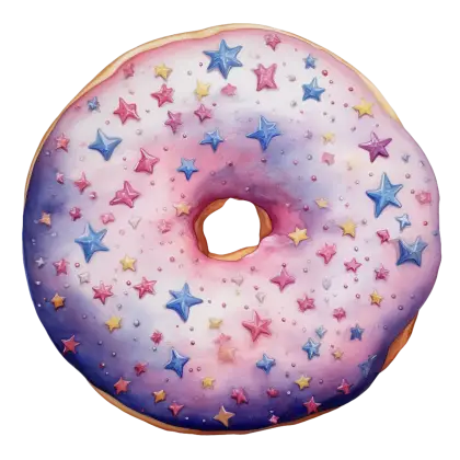 Colorful Starry Donut