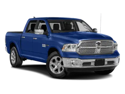 Blue Pickup Truck with Chrome Details