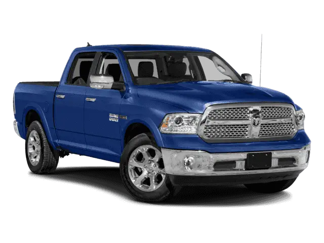 Blue Pickup Truck with Chrome Details