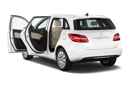 White Car with Open Doors