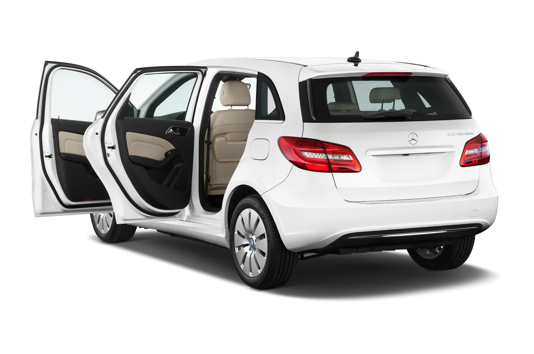 White Car with Open Doors