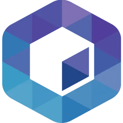 Abstract Blue Geometric Hexagon Design