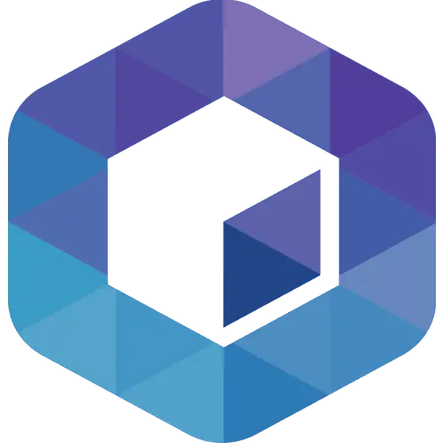 Abstract Blue Geometric Hexagon Design