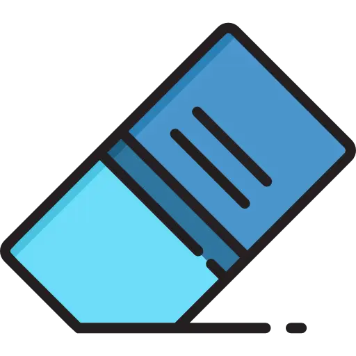 Blue and White Eraser Illustration