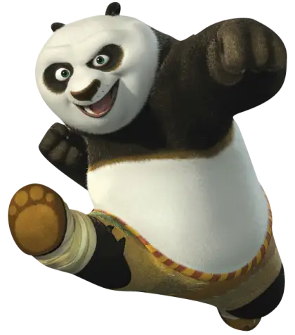 Kung Fu Panda Performing Action Pose