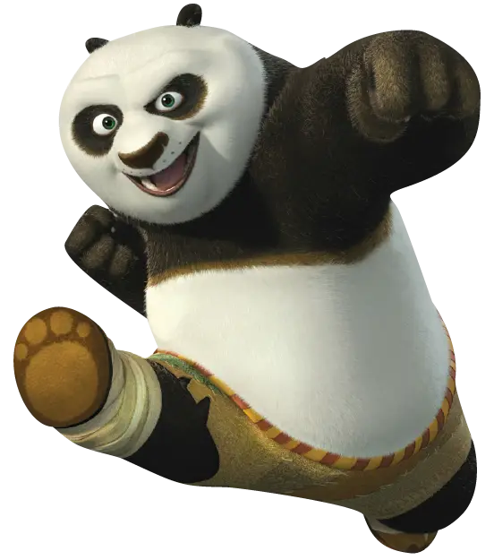Kung Fu Panda Performing Action Pose