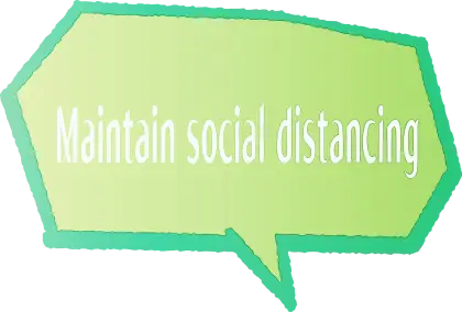 Social Distancing Message Graphic